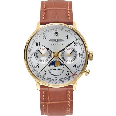 Zeppelin LZ 129 Hindenburg 7039-1 LZ 129 Hindenburg Mondphase Horloge Zeppelin LZ 129 Hindenburg 7039-1 LZ 129 Hindenburg Mondphase Horloge