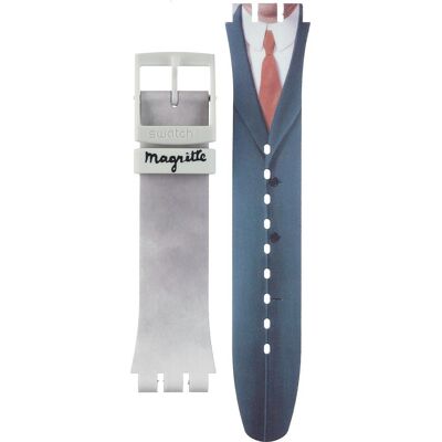 Swatch Plastic - Originals Large (41mm) SUO/SO29/SO32 ASUOZ350 SUOZ350 Le Fils de L'Homme by Rene Magritte band Swatch Plastic - Originals Large (41mm) SUO/SO29/SO32 ASUOZ350 SUOZ350 Le Fils de L'Homme by Rene Magritte band