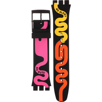 Swatch Plastic - Originals Large (41mm) SUO/SO29/SO32 ASUOB108 SUOB108 No Guts No Glory band Swatch Plastic - Originals Large (41mm) SUO/SO29/SO32 ASUOB108 SUOB108 No Guts No Glory band