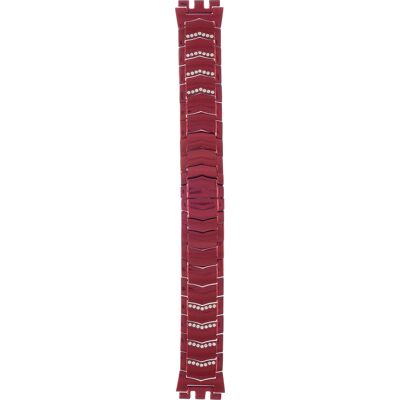 Swatch Plastic - Skin Small 33.7mm - SF/SI/SS08/SS09 ASFK349AG SFK349AG Cristal Row Red band Swatch Plastic - Skin Small 33.7mm - SF/SI/SS08/SS09 ASFK349AG SFK349AG Cristal Row Red band