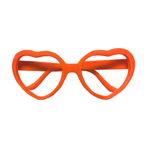 Oeteldonkstijl Koningsdag hartjes bril - Oranje