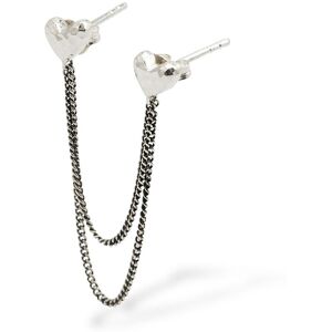 BUDDHA TO BUDDHA Heart Double Chain - Oorbel - 914 one BUDDHA TO BUDDHA Heart Double Chain - Oorbel - 914 one
