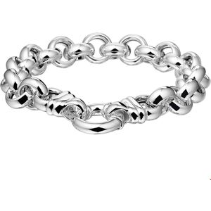 Quickjewels Huiscollectie Zilver armband jasseron 11 mm met groot springslot zilver wit 1004573 Quickjewels Huiscollectie Zilver armband jasseron 11 mm met groot springslot zilver wit 1004573