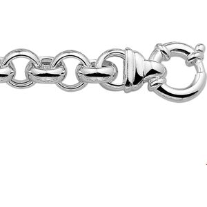 Quickjewels Huiscollectie Zilver armband jasseron 11 mm met groot springslot zilver wit 1004574 Quickjewels Huiscollectie Zilver armband jasseron 11 mm met groot springslot zilver wit 1004574