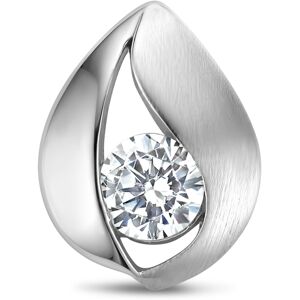 Quickjewels Huiscollectie Zilver hanger druppel zirkonia poli/mat zilver gerhodineerd 1336990 Quickjewels Huiscollectie Zilver hanger druppel zirkonia poli/mat zilver gerhodineerd 1336990