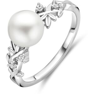 Quickjewels Huiscollectie Zilver Zilver Gerhodineerde ring parel en zirkonia 1339778 17.75 Quickjewels Huiscollectie Zilver Zilver Gerhodineerde ring parel en zirkonia 1339778 17.75