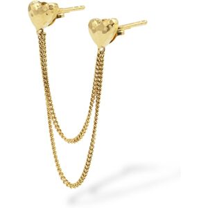 BUDDHA TO BUDDHA Heart Double Chain - Oorbel - 914GV one BUDDHA TO BUDDHA Heart Double Chain - Oorbel - 914GV one