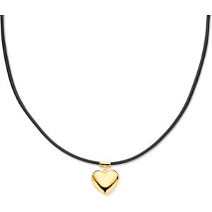 Quickjewels Huiscollectie Zilver zilver verguld (met rubber/nylon/etc) collier hart 38 + 6 cm 3 micron 2600125 Quickjewels Huiscollectie Zilver zilver verguld (met rubber/nylon/etc) collier hart 38 + 6 cm 3 micron 2600125