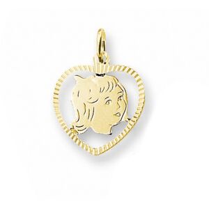 Quickjewels Huiscollectie Goud hanger meisje hart gediamanteerd 19 x 16 mm 14K geelgoud 4005841 Quickjewels Huiscollectie Goud hanger meisje hart gediamanteerd 19 x 16 mm 14K geelgoud 4005841