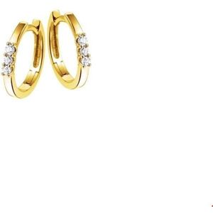 Quickjewels Huiscollectie Goud klapoorringen diamant 0.12ct (2x0.06ct) h si 14K geelgoud 4016868 Quickjewels Huiscollectie Goud klapoorringen diamant 0.12ct (2x0.06ct) h si 14K geelgoud 4016868