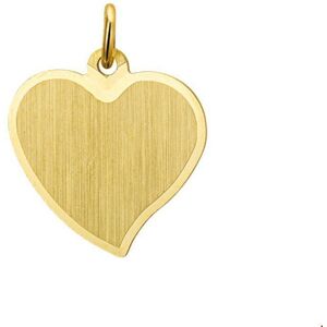 Quickjewels Huiscollectie Goud graveerhanger hart poli/mat 14K geelgoud 4017189 Quickjewels Huiscollectie Goud graveerhanger hart poli/mat 14K geelgoud 4017189