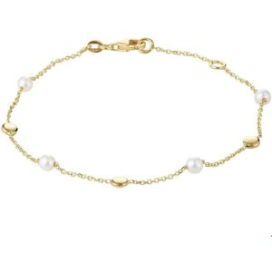Quickjewels Huiscollectie Goud armband parel 17 - 19 cm 14K geelgoud 4020757 Quickjewels Huiscollectie Goud armband parel 17 - 19 cm 14K geelgoud 4020757