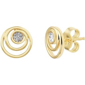 Quickjewels Huiscollectie Goud oorknoppen rond diamant 0.03ct (2x 0.015ct) h si bicolor gestift 14K geelgoud 4022754 Quickjewels Huiscollectie Goud oorknoppen rond diamant 0.03ct (2x 0.015ct) h si bicolor gestift 14K geelgoud 4022754
