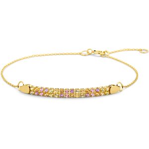 Quickjewels Huiscollectie Goud 14K geelgoud armband natuurlijke kleurstenen 16 – 18 cm 4029073 Quickjewels Huiscollectie Goud 14K geelgoud armband natuurlijke kleurstenen 16 – 18 cm 4029073