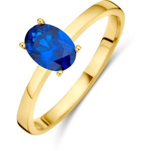 Quickjewels Huiscollectie Goud 14K geelgoud ring donkerblauw zirkonia 4031166 18.50 Quickjewels Huiscollectie Goud 14K geelgoud ring donkerblauw zirkonia 4031166 18.50