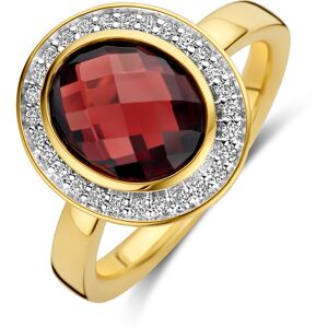 Quickjewels Huiscollectie Goud 14K geelgoud ring granaat en diamant 0.18ct h si 4031443 17.75 Quickjewels Huiscollectie Goud 14K geelgoud ring granaat en diamant 0.18ct h si 4031443 17.75