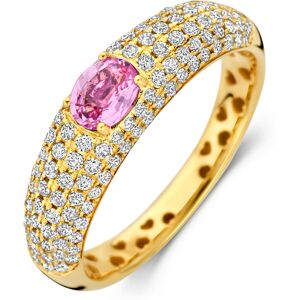 Quickjewels Huiscollectie Goud 14K geelgoud ring roze saffier en diamant 0.65ct si 4031828 18.50 Quickjewels Huiscollectie Goud 14K geelgoud ring roze saffier en diamant 0.65ct si 4031828 18.50
