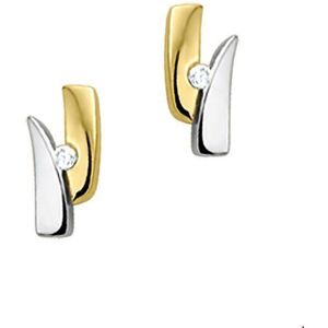 Quickjewels Huiscollectie Goud oorknoppen diamant 0.02ct (2x0.01) h si 14K bicolor goud geel/wit 4206359 Quickjewels Huiscollectie Goud oorknoppen diamant 0.02ct (2x0.01) h si 14K bicolor goud geel/wit 4206359