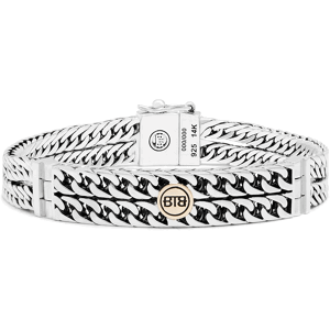 BUDDHA TO BUDDHA 142 - Esther Double Mini Limited - Silver Gold - Armband-lengte 19 cm BUDDHA TO BUDDHA 142 - Esther Double Mini Limited - Silver Gold - Armband-lengte 19 cm