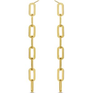 Casa Jewelry Casa TG.0024.00 - Paperclip Goudkleur - Oorbellen Casa Jewelry Casa TG.0024.00 - Paperclip Goudkleur - Oorbellen