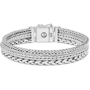 BUDDHA TO BUDDHA triple mini zilver armband - J104 E BUDDHA TO BUDDHA triple mini zilver armband - J104 E