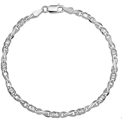 Quickjewels Huiscollectie Zilver armband valkenoog 3,5 mm zilver wit 1002296 Quickjewels Huiscollectie Zilver armband valkenoog 3,5 mm zilver wit 1002296