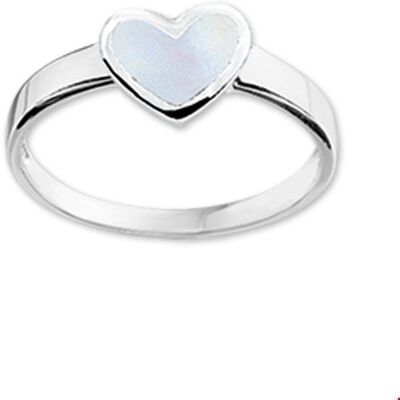 Quickjewels Huiscollectie Zilver ring hart zilver wit 1016219 Quickjewels Huiscollectie Zilver ring hart zilver wit 1016219