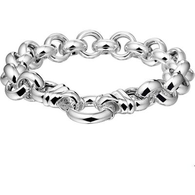 Quickjewels Huiscollectie Zilver armband jasseron 11 mm met groot springslot zilver wit 1017045 Quickjewels Huiscollectie Zilver armband jasseron 11 mm met groot springslot zilver wit 1017045