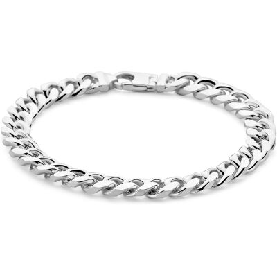 Quickjewels Huiscollectie Zilver armband gourmette 8,4 mm 21 cm 6-zijdes geslepen zilver wit 1021792 Quickjewels Huiscollectie Zilver armband gourmette 8,4 mm 21 cm 6-zijdes geslepen zilver wit 1021792