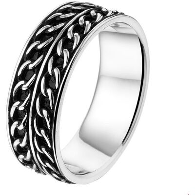 Quickjewels Huiscollectie Zilver ring oxi zilver geoxideerd 1101301 Quickjewels Huiscollectie Zilver ring oxi zilver geoxideerd 1101301