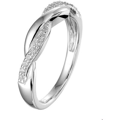 Quickjewels Huiscollectie Zilver ring zirkonia zilver gerhodineerd 1318724 Quickjewels Huiscollectie Zilver ring zirkonia zilver gerhodineerd 1318724