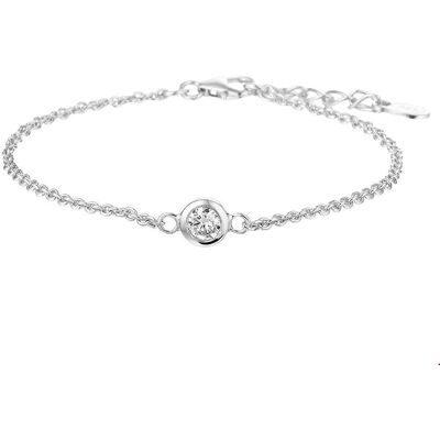 Quickjewels Huiscollectie Zilver armband zirkonia 16,5 + 2,5 cm zilver gerhodineerd 1321247 Quickjewels Huiscollectie Zilver armband zirkonia 16,5 + 2,5 cm zilver gerhodineerd 1321247