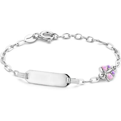 Quickjewels Huiscollectie Zilver graveerarmband vlinder plaat 5,0 mm 11 + 2 cm zilver gerhodineerd 1336378 Quickjewels Huiscollectie Zilver graveerarmband vlinder plaat 5,0 mm 11 + 2 cm zilver gerhodineerd 1336378