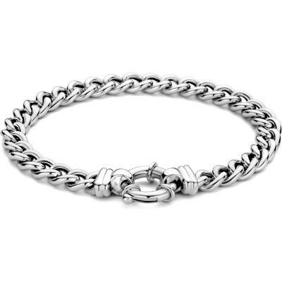 Quickjewels Huiscollectie Zilver armband gourmette 7,0 mm 19 cm met groot springslot zilver gerhodineerd 1336600 Quickjewels Huiscollectie Zilver armband gourmette 7,0 mm 19 cm met groot springslot zilver gerhodineerd 1336600