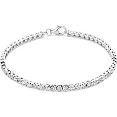 Quickjewels Huiscollectie Zilver Zilver Gerhodineerde tennisarmband zirkonia 3 mm 1342296 18 cm Quickjewels Huiscollectie Zilver Zilver Gerhodineerde tennisarmband zirkonia 3 mm 1342296 18 cm