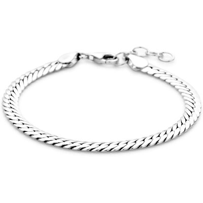 Quickjewels Huiscollectie Zilver Zilver Gerhodineerde armband gourmette 5 mm 17 + 3 cm 1342347 Quickjewels Huiscollectie Zilver Zilver Gerhodineerde armband gourmette 5 mm 17 + 3 cm 1342347