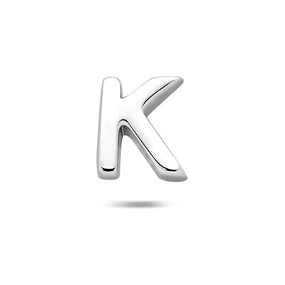 Quickjewels Huiscollectie Zilver Zilver Gerhodineerde flat back piercing letter 6 mm 1342421 Quickjewels Huiscollectie Zilver Zilver Gerhodineerde flat back piercing letter 6 mm 1342421