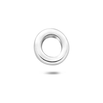 Quickjewels Huiscollectie Zilver Zilver Gerhodineerde flat back piercing letter 6 mm 1342425 Quickjewels Huiscollectie Zilver Zilver Gerhodineerde flat back piercing letter 6 mm 1342425