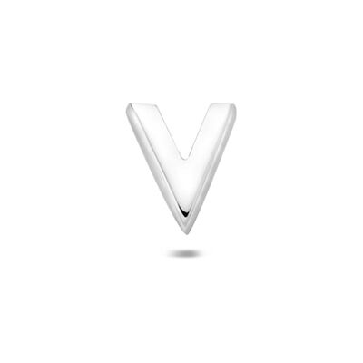 Quickjewels Huiscollectie Zilver Zilver Gerhodineerde flat back piercing letter 6 mm 1342432 Quickjewels Huiscollectie Zilver Zilver Gerhodineerde flat back piercing letter 6 mm 1342432