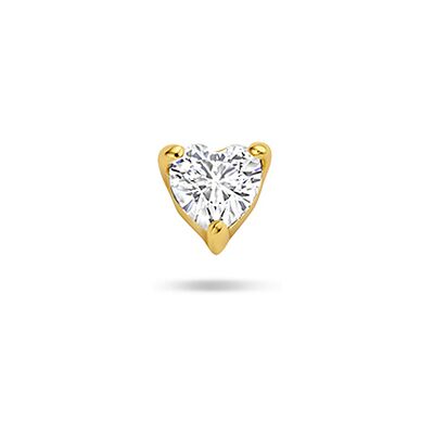 Quickjewels Huiscollectie Zilver zilver verguld (geel) flat back piercing zirkonia hartje 3,5 mm 1 micron 2104208 Quickjewels Huiscollectie Zilver zilver verguld (geel) flat back piercing zirkonia hartje 3,5 mm 1 micron 2104208