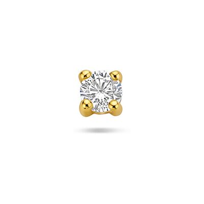 Quickjewels Huiscollectie Zilver zilver verguld (geel) flat back piercing zirkonia 1 micron 2104212 Quickjewels Huiscollectie Zilver zilver verguld (geel) flat back piercing zirkonia 1 micron 2104212
