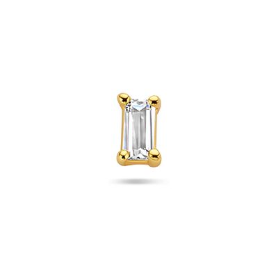 Quickjewels Huiscollectie Zilver zilver verguld (geel) flat back piercing zirkonia 3,5 mm 1 micron 2104213 Quickjewels Huiscollectie Zilver zilver verguld (geel) flat back piercing zirkonia 3,5 mm 1 micron 2104213