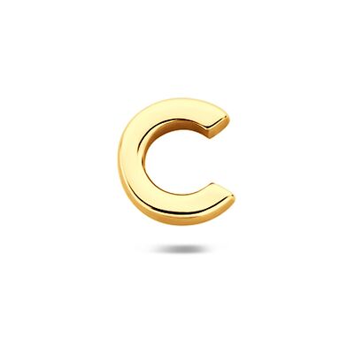 Quickjewels Huiscollectie Zilver zilver verguld (geel) flat back piercing letter 6 mm 1 micron 2104280 Quickjewels Huiscollectie Zilver zilver verguld (geel) flat back piercing letter 6 mm 1 micron 2104280