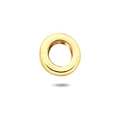 Quickjewels Huiscollectie Zilver zilver verguld (geel) flat back piercing letter 6 mm 1 micron 2104292 Quickjewels Huiscollectie Zilver zilver verguld (geel) flat back piercing letter 6 mm 1 micron 2104292