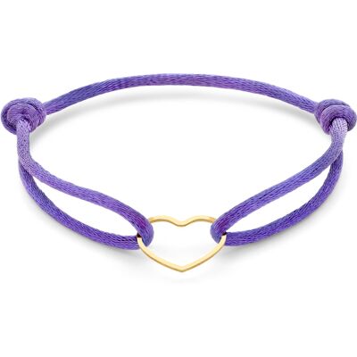 Quickjewels Huiscollectie Zilver armband satijn hart 13 - 26 cm zilver verguld (met rubber/nylon/etc) 2600055 Quickjewels Huiscollectie Zilver armband satijn hart 13 - 26 cm zilver verguld (met rubber/nylon/etc) 2600055