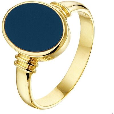 Quickjewels Huiscollectie Goud zegelring massief lagensteen 11 x 8,5mm 14K geelgoud 4020565 Quickjewels Huiscollectie Goud zegelring massief lagensteen 11 x 8,5mm 14K geelgoud 4020565