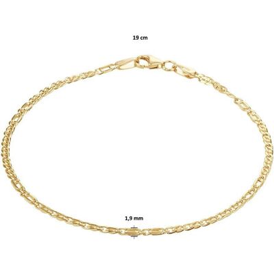 Quickjewels Huiscollectie Goud armband valkenoog 1,9 mm 14K geelgoud 4021658 Quickjewels Huiscollectie Goud armband valkenoog 1,9 mm 14K geelgoud 4021658