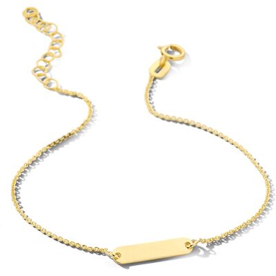 Quickjewels Huiscollectie Goud graveerarmband plaat 3,5 mm 16 - 19 cm 14K geelgoud 4024023 Quickjewels Huiscollectie Goud graveerarmband plaat 3,5 mm 16 - 19 cm 14K geelgoud 4024023