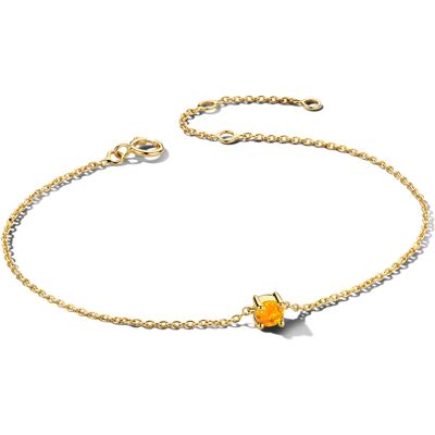 Quickjewels Huiscollectie Goud armband met geboortesteen 15,5 - 17 - 18,5 cm 14K geelgoud 4025756 Quickjewels Huiscollectie Goud armband met geboortesteen 15,5 - 17 - 18,5 cm 14K geelgoud 4025756