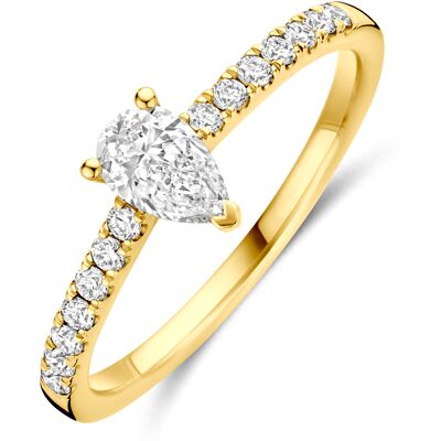 Quickjewels Huiscollectie Goud 14K geelgoud ring lab grown diamant 0.58ct g vs 4034728 17.25 Quickjewels Huiscollectie Goud 14K geelgoud ring lab grown diamant 0.58ct g vs 4034728 17.25